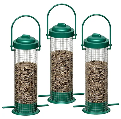 Obrázok produktu pre 3 kusy krmítka pre vtáky s strechou, výška 30 cm