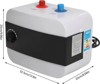 Imagen del producto de Calentador de agua eléctrico, capacidad de 6 litros, control de temperatura ajustable, SIN pantalla LED