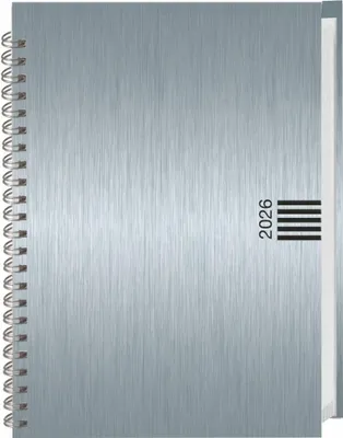 Produktbild von Wochen-Cheftimer A5, Alu silber 2026