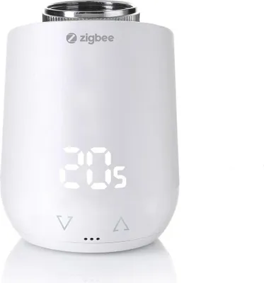 Immagine prodotto di Termostato per radiatori Zigbee con display a LED e funzioni di risparmio energetico