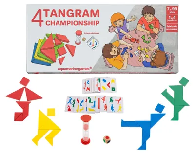 Imagen del producto de Aquamarine 4, juego de mesa Tangram, varios colores, para niños, varios colores, talla única