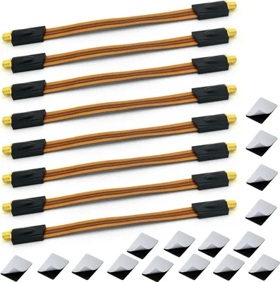Produktbild von ARLI 8x Fensterdurchführung UltraSlim – Vergoldet | TV SAT Flachkabel Ultraflach 0,2 mm DVB-S2 DVB-T2 für Fenster & Türen
