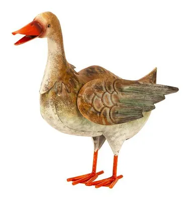 Produktbild von Ente stehend Metallfigur Vogelfigur 23,5cm Dekoration Dekofigur Haus Garten