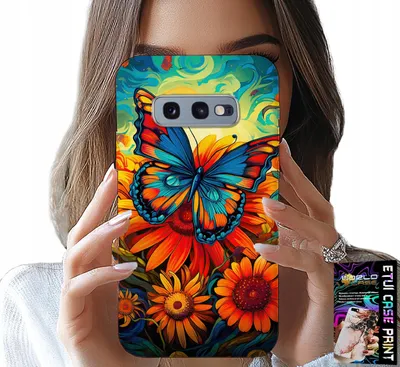 Immagine prodotto di Custodia Per Samsung Galaxy S10E - Farfalla Farfalle Fiori Rose Custodia