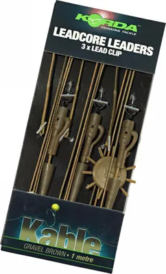 Produktbild von Korda Leadcore leader Hybrid Lead Clip 3er Pack, Farbe:Gravel (Kies)