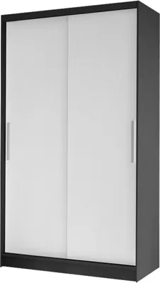 Produktbild von MIRJAN24 Schiebetürenschrank Costa I, Kleiderschrank, Stilvoll Schlafzimmer Garderobenschrank (Farbe: Schwarz / Weiß)