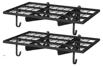 Obrázek produktu pro Garážová police, dvoupatrová konstrukce, odolná ocelová konstrukce, 24 x 36 palců