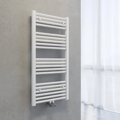 Produktbild von SONNI Handtuchhalter-Heizkörper Handtuchtrockner 1000 x 500 mm Weiß Warmwasserheizung ohne Heizstab