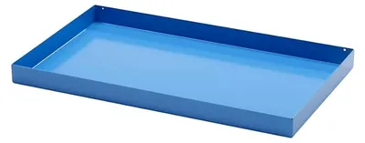 Produktbild von Auffangwanne für Kleingebinde aus Stahl | 1000 x 600 x 70 mm | mit Zulassung | Volumen 30 l | lichtblau