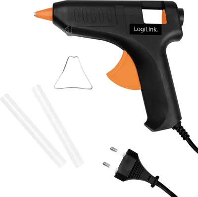 Produktbild von LogiLink WZ0051, Heißklebepistole, Schwarz, Orange, 8 g/min, 3 s, 1,12 cm, 10 cm