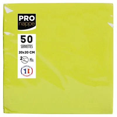 Produktbild von PRONAPPE SV622031I, Grün, Baumwolle, Quadratisch, 200 mm, 200 mm, 50 Stück(e)