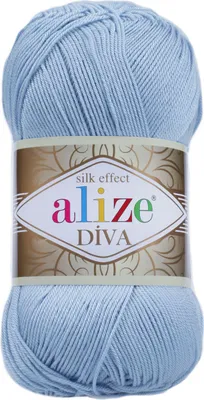 Strickgarn ALIZE DIVA Sommerwolle Häkelgarn Wolle Sommer Stricken Häkeln 350 blau