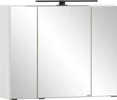 Produktbild von Spiegelschrank >Lyon< in weiß - 80x64x20cm (BxHxT)