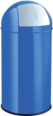 Produktbild von helit Abfalleimer mit Push Einwurfklappe 50 Liter blau