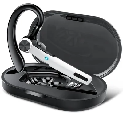 Produktbild von Bluetooth Headset Wireless Freisprech Telefon Bluetooth Headset Handy mit 60H Spielzeit ENC Dual Mic Geräuschunterdrückung Ohrhörer Earbuds Weiß