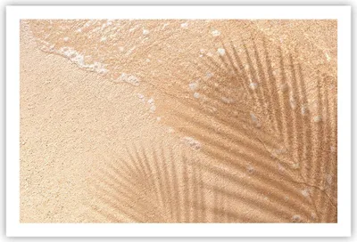 Produktbild von Poster - Poster ohne Rahmen - Sand Schatten Blätter - 91,5x61 cm - Wand Bild - Wanddeko - Wandbilder - Kunstposter - Wandposter - Bilder - Kunstdruck - Wanddekoration - Wandbild - P2XAA91x61-4580