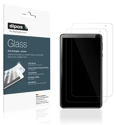 Produktbild von 2x Schutzfolie für qunyiCo Playstore 7 Zoll - Anti-Shock 9H Folie dipos Glass Kunststoffglas