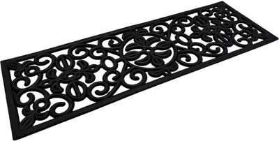 Produktbild von Gummi Stufenmatte Gussoptik 75x25cm Treppenschoner Treppenmatten Fußabtreter
