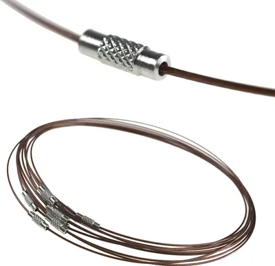 10 Collier Halsreifen Halsketten braun