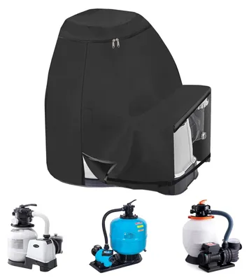 Produktbild von Abdeckhaube, wasserdicht - Abdeckhaube für Poolpumpe - Abdeckhaube für Sandfilteranlagen - Abdeckhaube für Poolpumpengehäuse - 35-40 cm - Stoßfest