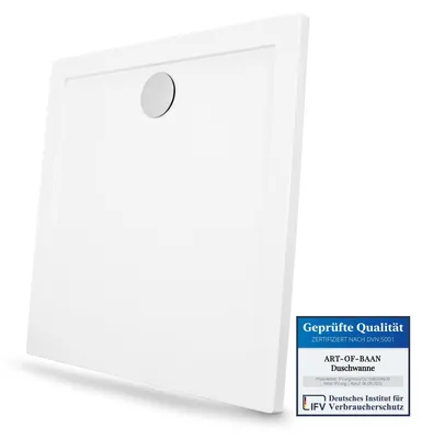 Produktbild von Art of Baan Duschwanne 90x90 superflach inkl Ablauf
