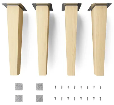 Produktbild von Omgoods – Möbelbeine aus Buchenholz – 25 cm hoch für Möbel