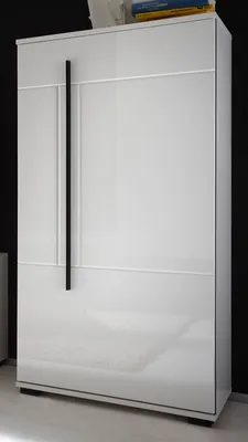 Produktbild von Kommode "Design-D" in weiß Hochglanz Anrichte 60 x 126 cm