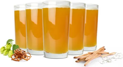 Produktbild von 6 Cocktailgläser mit weißem Rand 550ml Longdrinkgläser Saftgläser Trinkgläser