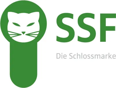 Logo and text for a company called Sächsische Schlossfabrik.