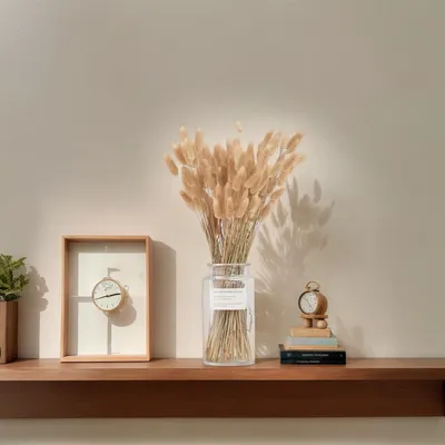 Produktbild von Trockenblumenstrauß - 120 Stück Pampasgras - Natürliche Farbe - Hochzeitsdekoration - Zuhause und Feier - 45 cm