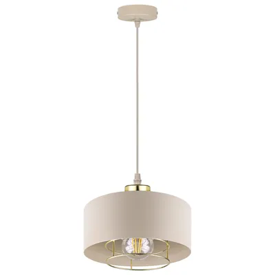Produktbild von MasterLED Pendelleuchte E27 Nilo 20 cm Beige Kaschmir Gold 1-flammig Stahl
