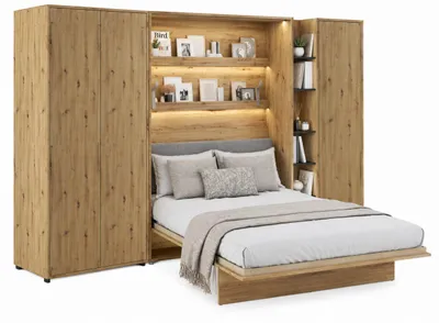 Produktbild von Furniture24 Schrankwand Mit Elektrischem Schrankbett Bed Concept 140X200