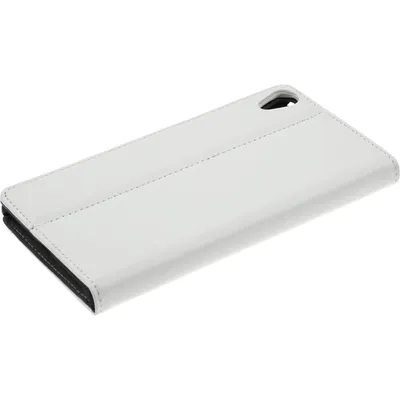 Produktbild von PhoneNatic Kunst-Lederhülle kompatibel mit Sony Xperia Z5 - Book-Case weiß + 2 Schutzfolien