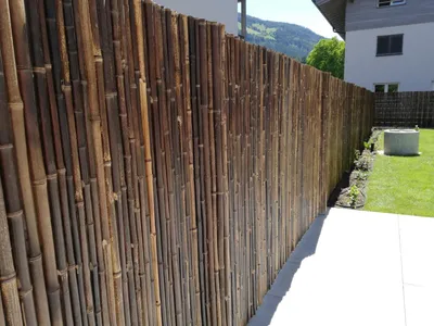 Produktbild von Bambus Sichtschutz BLACK 120x180cm (HxB) aus Nigra Bambus – Bambuszaun für Garten, Balkon & Zaunverkleidung – robust & wetterfest
