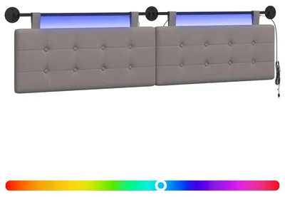 Produktbild von Hängendes Kopfteil Mit LED Licht Taupe Stoff