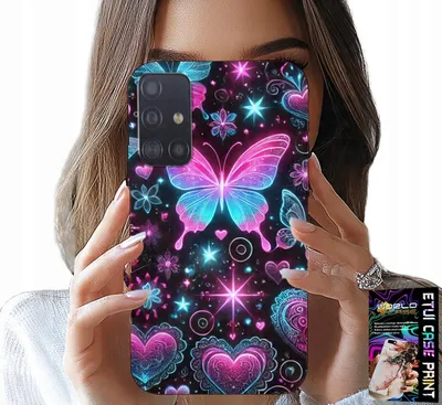 Image de Étui Pour Samsung Galaxy A71 - Étui Coloré En Forme De Coeur De Papillon
