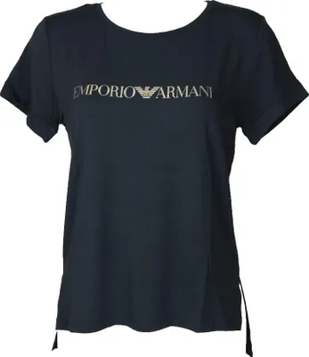 Produktbild von EMPORIO ARMANI Damen T-Shirt Kurzarm Rundhals Viskose T-Shirt mit aufgedrucktem Logo Artikel 262633 3R314, XS - IT 1 / US / UK XS / CN 155/80Y, Viscosa 96%,Elasthan 4%