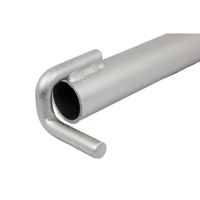 Produktbild von GeZu Impex Gerüstanker-Absteifer, Länge 40 cm, Durchmesser 4,83 cm, feuerverzinkter Stahl, mit Normalkupplung und Ringschraube, zur Fassadenbefestigung, verhindert Gefährdung durch hineinragendes Ende.