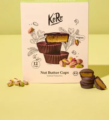 Produktbild von KoRo I Geschenkbox  Nut Butter Cups Salted Pistachio 12 x 13 g