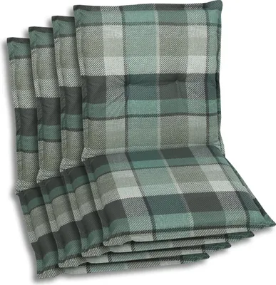 Produktbild von GO-DE Textil, Sesselauflage Niederlehner, 4er-Set, Farbe: grün, Maße ca.: 100 cm x 50 cm x 6 cm