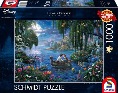 Image de Schmidt Spiele Schmidt Spiele 57370 Disney, The Little Mermaid and Prince Eric (AT), Thomas Kinkade Puzzle 1.000 Teile - DISNEY 57370