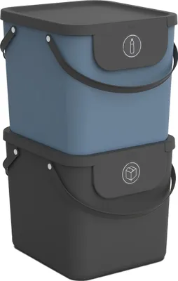 Produktbild von Rotho Aufbewahrungsbox Set 3tlg. 40L Albula - Kunststoffbox mit Deckel - Stapelbox 39,5 x 38,0 x 34,0 cm - Plastikbox Ordnungsbox Allzweckkiste