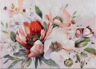 Produktbild von Wandbild Magnolien, Blumenstrauß B 50x70cm auf Leinwand Formano