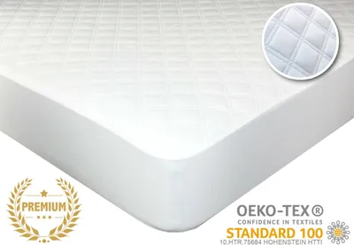 Produktbild von MATRATZENSCHONER GESTEPPTE 80x180cm mit RUNDUMGUMMIBAND Wasserdicht Matratzenschutz Matratzenauflage LUX