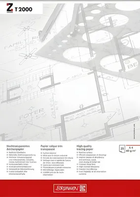 Produktbild von BRUNNEN Entwurfblock A4 60g 25 Blatt 1047446