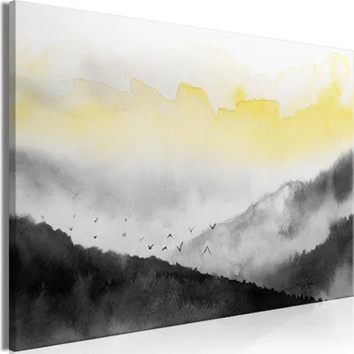 Produktbild von Wandbilder Abstrakt Landschaft 120x80 cm 1 tlg – Bilder Wohnzimmer, Moderne Leinwandbilder, Leinwanddruck c-C-0458-b-a