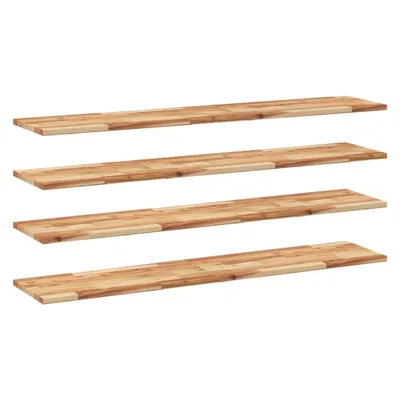 Produktbild von Schweberegale 4 Stk. 140x30x2 cm Massivholz Akazie Ölbehandelt