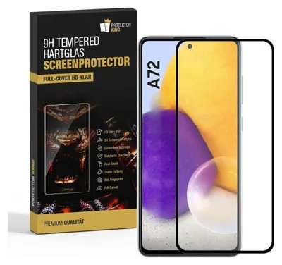 A product box for a screen protector and the screen protector itself are shown.