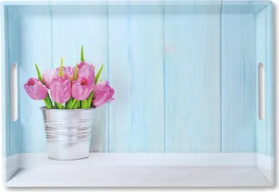 Produktbild von KESPER Serviertablett, Motiv: Tulpen, 50 x 35 x 4,5 cm 77392