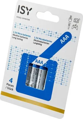 Obrázok produktu pre Batérie ISY AAA 4 ks IBA-1004